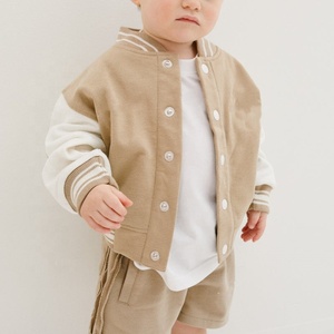 Logo personnalisé chenille broderie vêtements d'extérieur <span class=keywords><strong>veste</strong></span> unisexe enfants bébé garçon Baseball Varsity vestes - Product Image 3