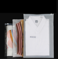Sac à fermeture éclair transparent mat, sac d'emballage de vêtements de sous-vêtements, chaussettes de vêtements pour enfants, sac auto-scellant en plastique