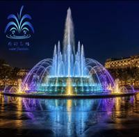 Grande fontaine extérieure avec éclairage sous-marin IP68 pour parc aquatique