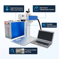 Machine de marquage laser à fibre 10W pour l'élimination de la peinture sur les boutons transparents en plastique