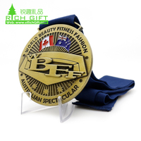 Kimonos brésiliens de Jiu Jitsu avec logo en émail doux personnalisés en bronze argenté doré avec médaille en métal Trophées Médailles et plaques