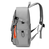 Sac à dos étudiant grande capacité style coréen, fermeture éclair, couleur unie, en nylon, mode décontractée, pour homme, imperméable et antivol