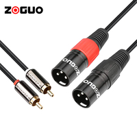 Microphone XLR personnalisé en usine avec réduction de bruit, câble audio mâle vers 6,5 mm, longueur 10 m, blindage en PVC tressé, en stock