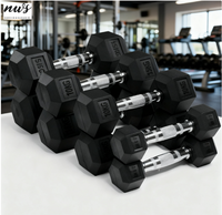 Fitness Néoprène Poids Gym Fixe Caoutchouc Enduit Hex Haltère Extrait Mots-clés Haltères