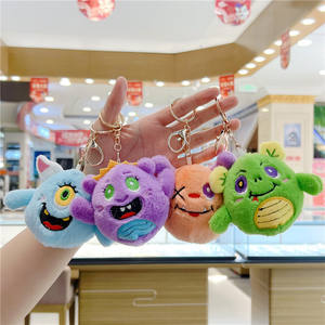 Vente en gros Nouveau porte-clés en peluche Little Monster <span class=keywords><strong>Orange</strong></span> créatif aux grands yeux en coton PP, jouet pour voiture et sac à main, breloque pendentif - Product Image 1