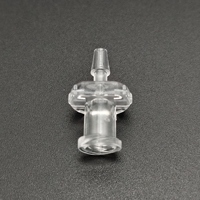 Pengiriman cepat 3/32 "Mini Barb ke wanita Luer Lock konektor untuk ID 2.4mm pipa cair infus Syringe