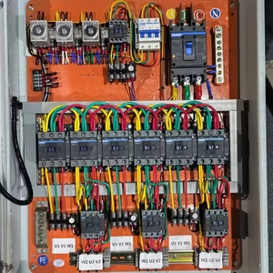 Boîtier en acier pour panneau de commande extérieur triphasé à double moteur avec contacteurs MCB FR 415V pour système de pompe à eau RO, <span class=keywords><strong>coffrets</strong></span> électriques - Product Image 2