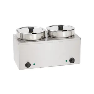 2 Pans Commercial Restaurant Catering Equipment Electric Bain Marie Food Warmer For Soup