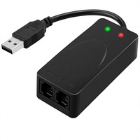 Módem Externo USB 2.0 3 en 1 para Datos, Voz y Fax, 56K V.92 V.90 CX93010 WIN7, Recibe, Envía y Recibe Faxes en el Ordenador con Cable RJ11