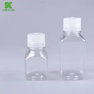 Plastic Medium Bottle 125ml 250ml 500ml 1000ml PET PETG Serum Media Bottle Sterilized Clear Plastic Reagent Bottle Manufacturer