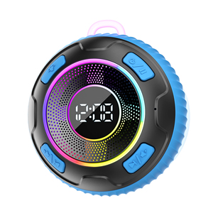 Altavoz <span class=keywords><strong>Bluetooth</strong></span> TWS para baño con reloj impermeable IPX7 llamada <span class=keywords><strong>Mini</strong></span> manos libres portátil con luz RGB de 6 colores - Product Image 2