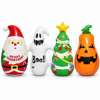 Décorations de Noël gonflables en PVC remplies d'eau, décorations pour arbre de Noël, Navidad, Natal, Noel pour les fêtes