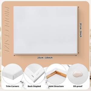 Pannello in tela di cotone bianca multiformato, direttamente dalla fabbrica, <span class=keywords><strong>per</strong></span> decorazioni domestiche, ideale <span class=keywords><strong>per</strong></span> pittura acrilica e a olio, adatto a tecniche a umido e a secco - Product Image 5