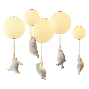 Indoor Bear LED Ceiling <strong>Light</strong> Cartoon Balloon Three Colors Dimmable Ceiling Lamp Children's Bedroom Living Room Lighting <strong>Fixture</strong> - Product Image 6