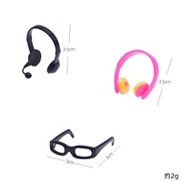 Lunettes de couleur BJD, mini casque de simulation, lunettes de soleil OB11, accessoires de modèle, accessoires pour maison de poupée, artisanat