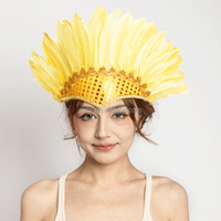 Accessoires de tête indiens pour mascarade, coiffes à plumes, bandeau à plumes arc-en-ciel pour Halloween, Carnaval, Fête de la fierté, pour adulte