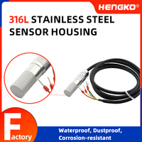 HT605 Sensor Logam Sintered dengan Housing MODBUS RS485, Sensor Suhu dan Kelembapan, Transmitter