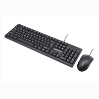 Ensemble clavier et souris filaire USB Sunrose T11s Slim Ultra Mince 104 touches pleine taille 3 touches Plug-and-Play pour PC/Ordinateurs portables – En stock