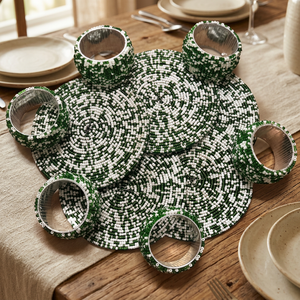 Posavasos de Vidrio Hecho a Mano de 14 Pulgadas, Estilo Americano, Ecológico, Elegante, con Cuentas, para Decoración de Cocina y Hogar - Product Image 4