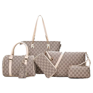 Nuevo Set de 6 Bolsos de PU Estampados para Madre e Hija, Modernos, con Correa de Cadena, para Llevar al Hombro o Cruzado, a la Moda - Product Image 1