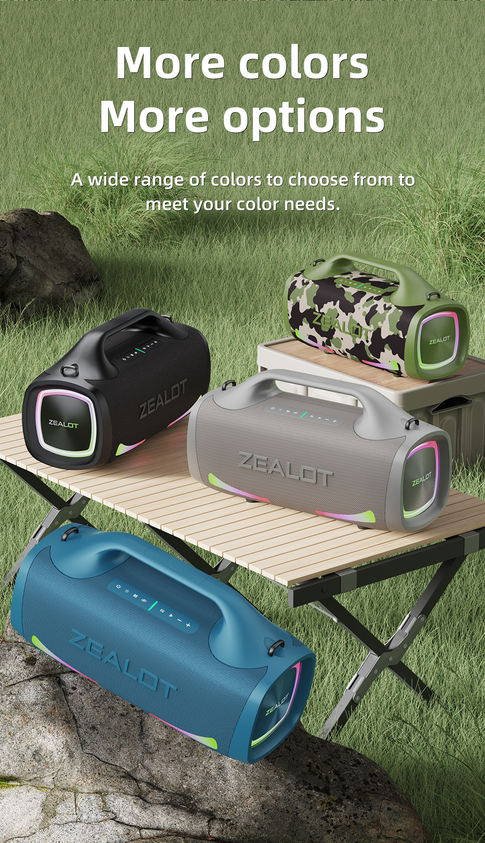 ZEALOT S79 100W 24000mah Waterproof Bluetooth Speaker for Parties