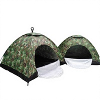 Tente de camouflage imperméable et anti-UV monocouche, abri de camping et d'alpinisme extérieur à montage manuel, taille 2x1, en polyester taffetas