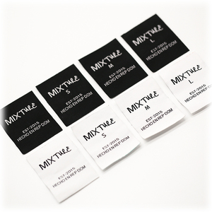 Miếng Dán Nhãn Damask Thương Hiệu Tùy Chỉnh Chất Lượng Cao Miếng Dán Nhãn Vải <span class=keywords><strong>Cotton</strong></span> Hữu Cơ Nhãn Dệt Satin Cho Hàng May Mặc - Product Image 1