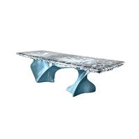 Table basse en cristal Ice-Feel, style matinale lueur d'aube, mobilier de salon de luxe pour maisons modernes et villas de prestige