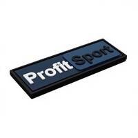 Badges en caoutchouc PVC 3D gaufrés personnalisés Profit Sport avec fixation auto-agrippante et épingle métallique pour vêtements, vestes et sacs