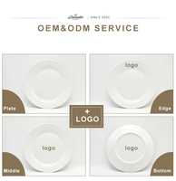 Assiettes plates en porcelaine blanche simples et rondes en gros, pas chères, pour la restauration, les hôtels, les mariages et la maison