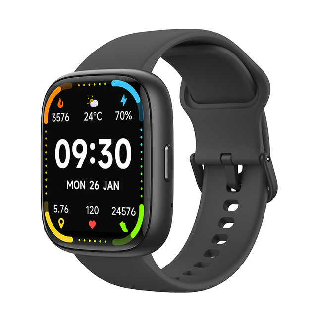 Hot Square Smart Watch for Call Multi-Sports Health Monitoring Voice Assistant TFT Screen Silicone Band 7-14 Days