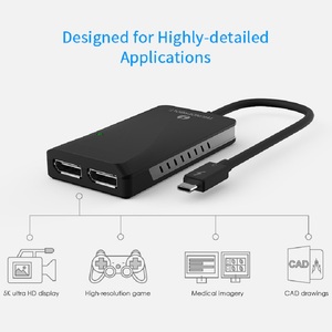 Trung Quốc giải phóng mặt bằng lái xe miễn phí thunderbolt3 để Dual <span class=keywords><strong>DisplayPort</strong></span> kép 4k hiển thị - Product Image 4