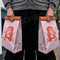 Boîtes de sacs en papier kraft alimentaires pour café artisanal personnalisé pâtisserie et café boulangerie sos déjeuner sacs à pain kraft pour emballage de biscuits