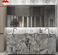 Marbre gris Calacatta du Brésil imperméable, découpé sur mesure pour escaliers, îlots de cuisine, comptoirs, revêtements de sol, projets hôteliers et de villas