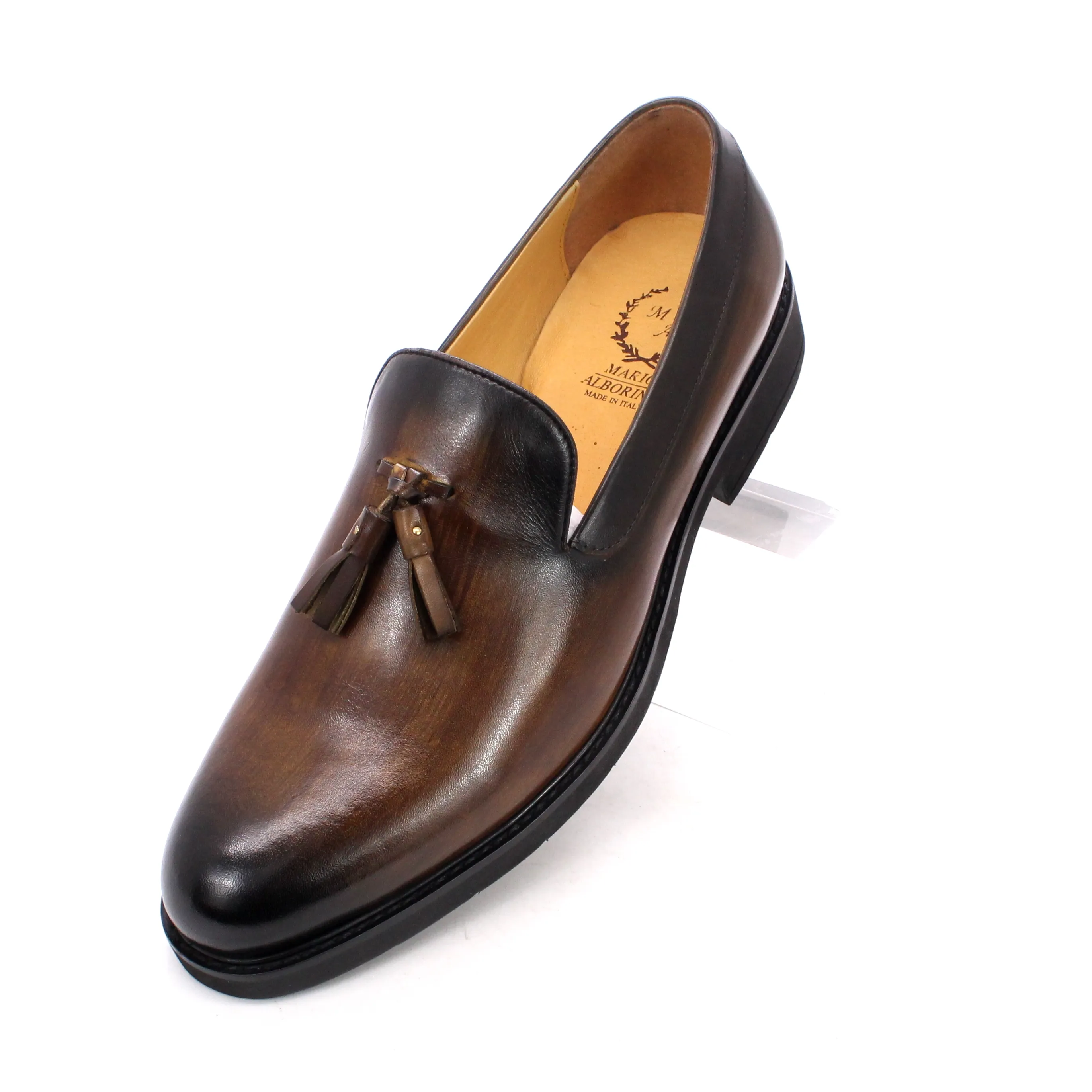 Brown Loafers With Tassel Genuine Leather Penny Loafers Thick Sole Men Casual Shoes