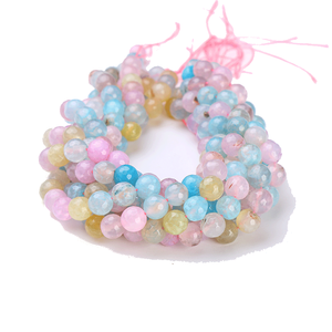 ลูกปัดอเมทรินและโทแพซสำหรับทำเครื่องประดับ เพชรเพริดอตและอะควาเมอรีนเจียระไนทรงรอนเดลและทริลเลียน ได้รับการรับรองจาก GIA - Product Image 1