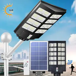 ABS lampu jalan LED tenaga surya 600w, lampu jalan taman tenaga surya terintegrasi semua dalam satu 800 Watt