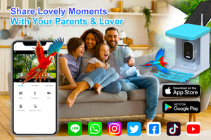 Cámara WiFi de alimentador de pájaros inteligente Ultra <span class=keywords><strong>HD</strong></span> de 5MP con repele automáticamente las ardillas AI Identificar especies de aves Carga dual 24/7 Grabación - Product Image 6