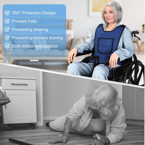 Arnés de seguridad portátil para silla de ruedas, cinturón azul duradero para personas mayores y usuarios discapacitados - Product Image 3