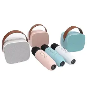 Vendita calda Mini altoparlante Karaoke portatile con microfono senza fili LED luce Karaoke giocatore