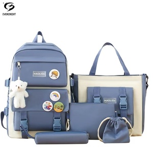 Wholesale Custom 5 in 1 Cheap School <strong>Bags</strong> Outdoor <strong>Travel</strong> Waterproof Kids <strong>Backpacks</strong> Set Casual Sports <strong>Backpacks</strong> <strong>for</strong> Girls - Product Image 1