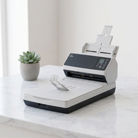 Scanner combiné à plat A4 FI-8290 avec ADF, 90 ppm, 180 ipm, USB 3.2 Gen1, Gigabit Ethernet, double CIS, CCD couleur, 600x600 dpi, papier max. 609 mm
