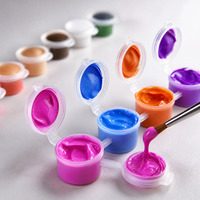 Pots de peinture de 5 ml, 6 couleurs vives, non toxiques, sûrs pour les enfants, pour le bricolage