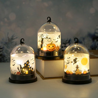 Lanternes citrouilles en plastique style américain, lumières décoratives d'Halloween, ornements de table pour l'ambiance festive des enfants