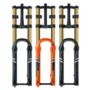 Fourche à double couronne de vélo de montagne de haute qualité 15 * 110 mm à <span class=keywords><strong>suspension</strong></span> pneumatique orange 26 \"27,5\" 29 \"avec amortissement - Product Image 1
