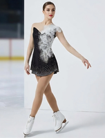 Robe de justaucorps pour filles, patinage artistique, roller, danse, ballet, costume de danse pour compétition de patinage artistique, strass