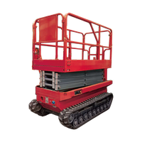 Chariot élévateur à ciseaux sur chenilles de 3 m, capacité de charge de 300 kg, électrique, diesel, homme, avec chenilles en acier alliage d'aluminium, utilisé pour la construction et l'agriculture