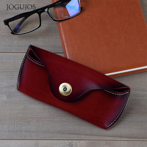 Jogujos Genuine Leather Eyeglass Case Rectangle Portable <b>Storage</b> <b>Box</b> for Sunglasses and Prescriptions - Product Image 2