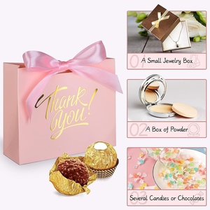 Customize Logo Fancy Gold Foil Printing Gift Packaging Paper <b>Bag</b> With Elegant Bow Ribbon - Product Image 4