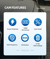 Caméra de tableau de bord 4G WIFI à 3 canaux avec enregistreur vidéo ADAS DMS pour camions et fourgonnettes avec suivi GPS et garantie d'un an